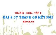 Bài 8.37 trang 66 Toán 6 Tập 2 Kết nối tri thức